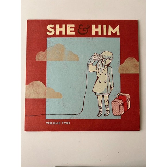 She & Him Volume Two LP 2010 MRG354 Zooey Deschanel Orig Inner VG+ Download Card - Picture 1 of 10